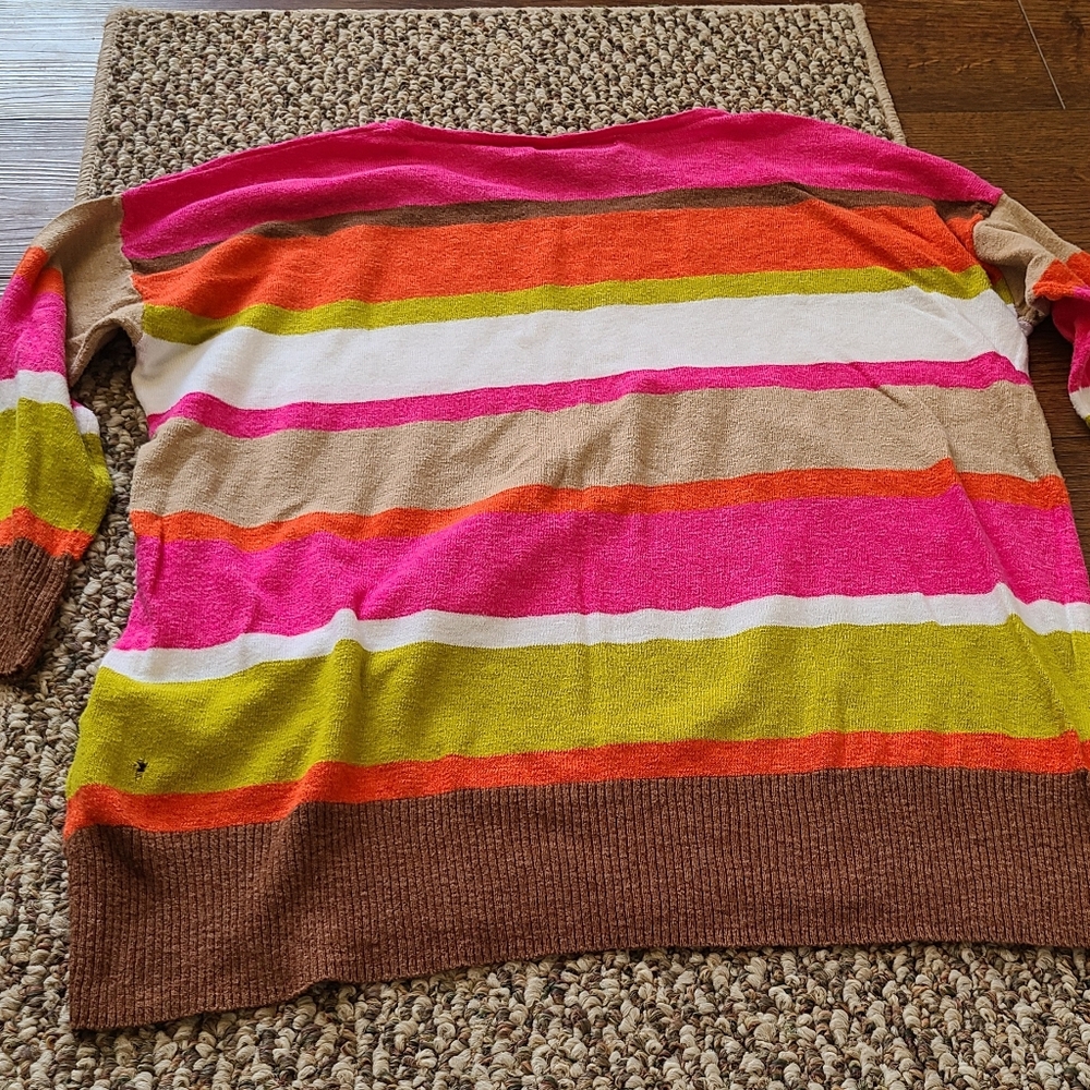 Jones New York L Women's Colorful Striped Sweater - Picture 11 of 13